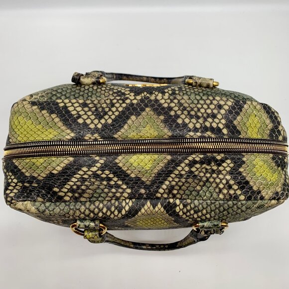 Prada Cervo Lux Printed Snakeskin Leather Tote - Picture 14 of 14